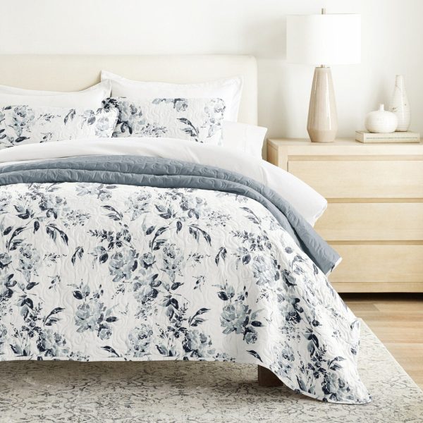Rose Garden Reversible Quilted Coverlet Set (Sale) on Sale - Image 3