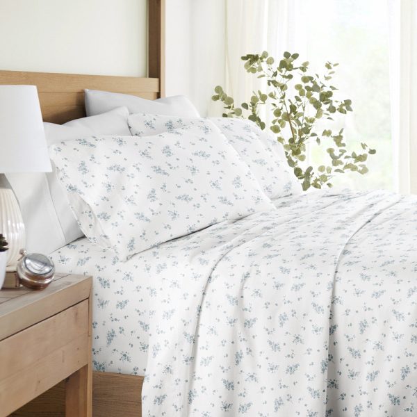 Bouquet Bliss 4-Piece Long Staple Cotton Sheet Set (Sale) For Cheap - Image 3