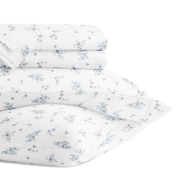 Bouquet Bliss 4-Piece Long Staple Cotton Sheet Set (Sale) For Cheap