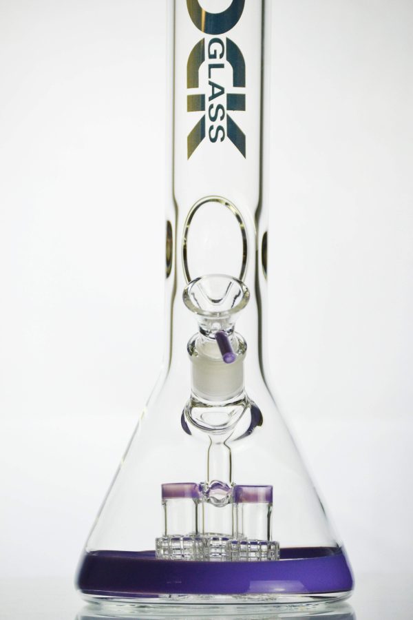 Rock This - Thick Glass Triple Perc Beaker Bong Hot on Sale - Image 2
