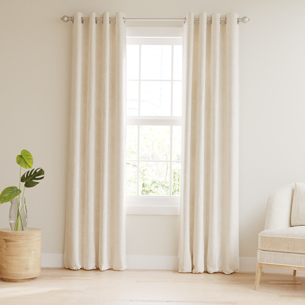 100% Total Blackout Linen Blend Grommet Curtains (Sale) Cheap - Image 2