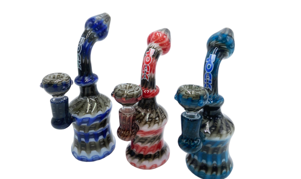 Rock Glass Bubbler Pipe 7  by Cheap - Image 2