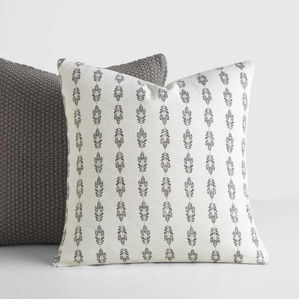 2-Pack Seed Stitch Knit With Folk Leaves Décor Throw Pillows (Sale) For Cheap - Image 2