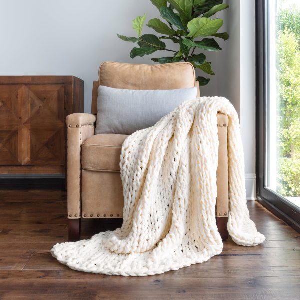 Chunky Knit Throw Blanket For Discount - Image 5