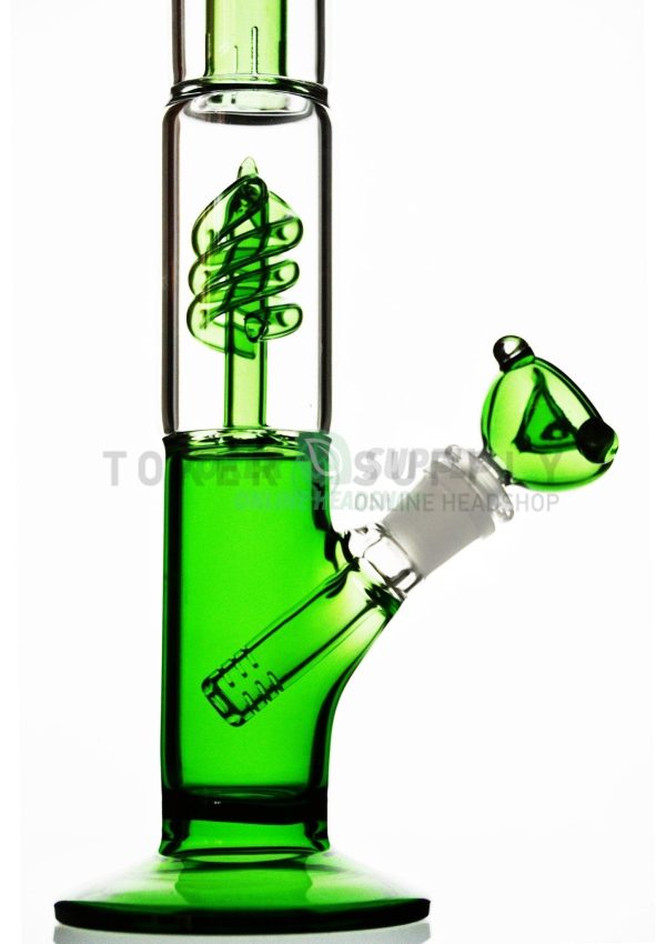 Spiral Perc Straight Tube Water Pipe Online now - Image 3