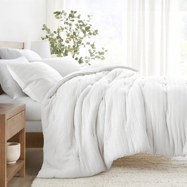 Waffle Textured Down-Alternative Comforter Set For Cheap - Image 3