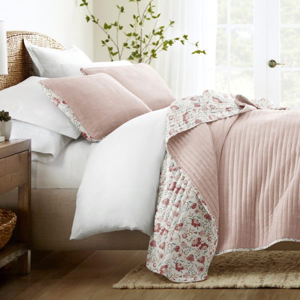 French Jacobean Reversible Quilted Coverlet Set (Sale) Online Sale - Image 4