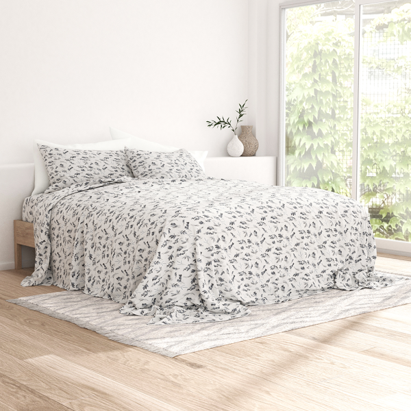Botanical 4-Piece Flannel Sheet Set (Sale) Online Hot Sale - Image 4