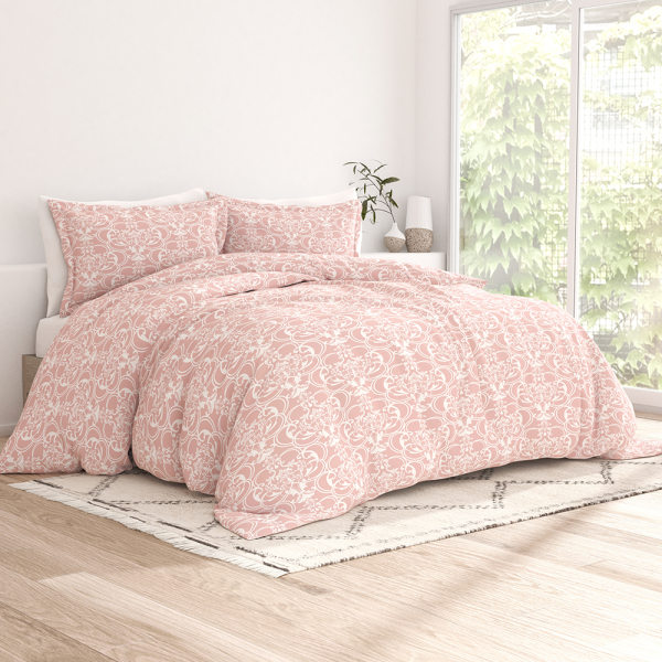 Romantic Damask Pattern 3-Piece Duvet Cover Set (Sale) Fashion - Image 2