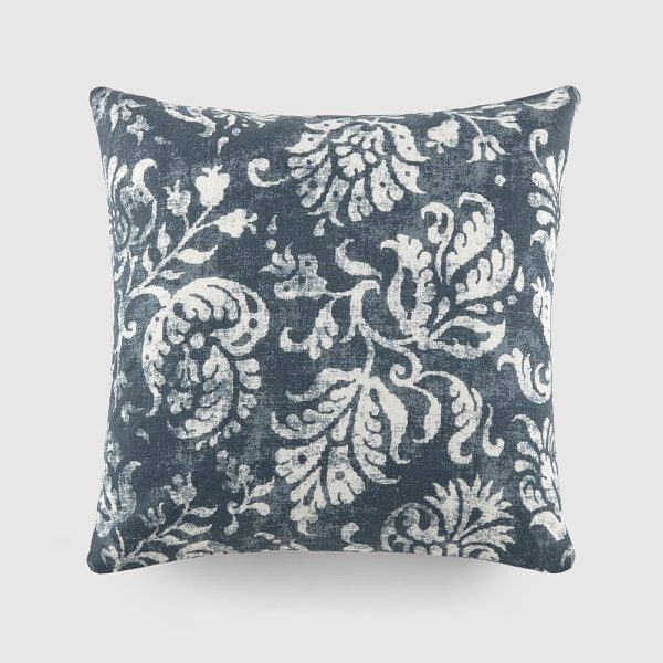 Distressed Floral Décor Throw Pillow (Sale) For Sale - Image 3