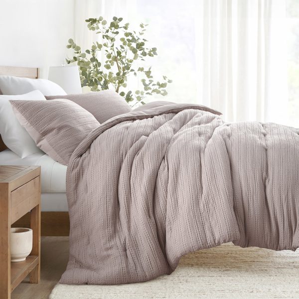 Waffle Textured Down-Alternative Comforter Set For Cheap