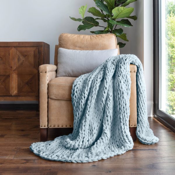 Chunky Knit Throw Blanket For Discount - Image 2