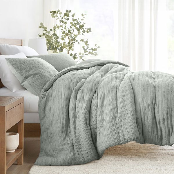 Waffle Textured Down-Alternative Comforter Set For Cheap - Image 5
