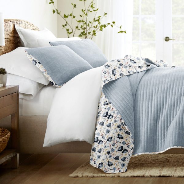 French Jacobean Reversible Quilted Coverlet Set (Sale) Online Sale - Image 3
