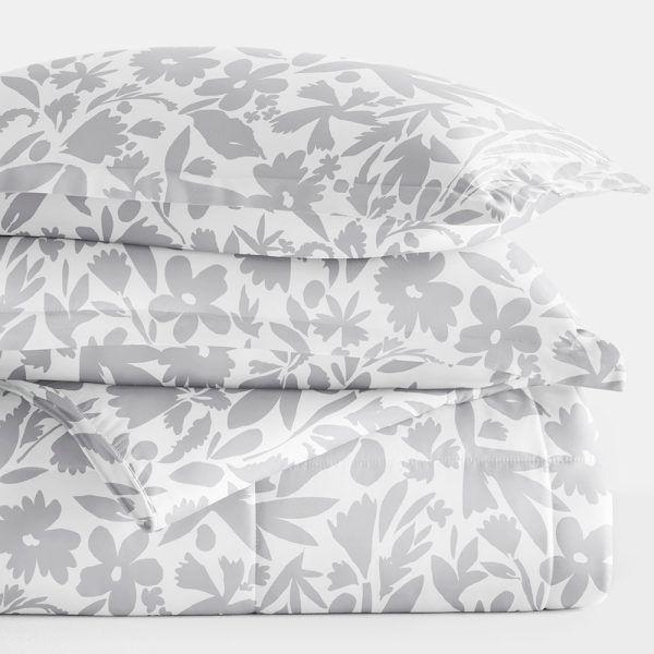 Abstract Garden Patterned Down-Alternative Comforter Set (Sale) Online now - Image 5