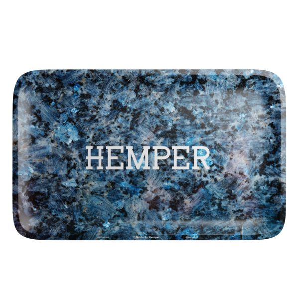 HEMPER  - Luxe Marble Black Blue Rolling Tray Online Hot Sale - Image 2