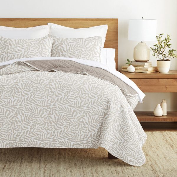 Tossed Ferns Reversible Quilted Coverlet Set (Sale) Online Hot Sale - Image 5