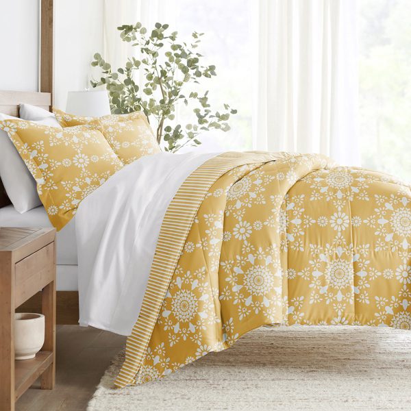 Daisy Medallion Reversible Down-Alternative Comforter Set (Sale) For Cheap - Image 2