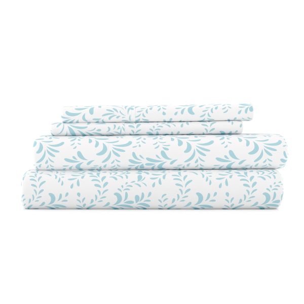 Burst of Vines Pattern 4-Piece Sheet Set (Sale) Discount