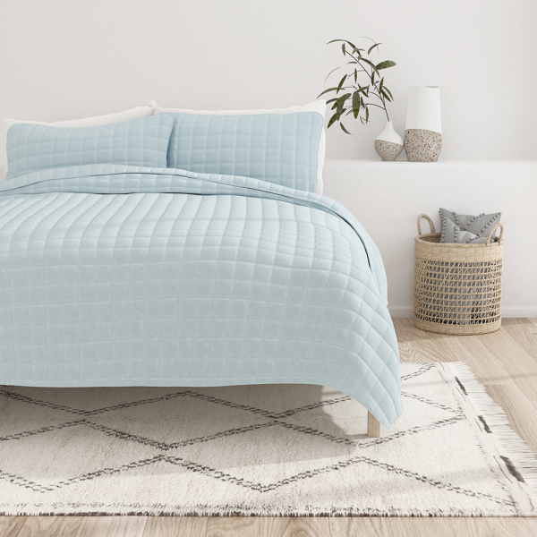 3-Piece Square Quilted Coverlet Set (Sale) For Cheap - Image 4