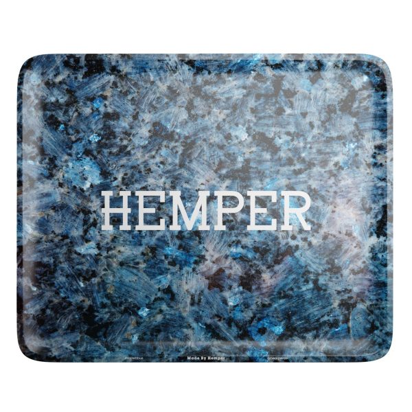 HEMPER  - Luxe Marble Black Blue Rolling Tray Online Hot Sale - Image 3