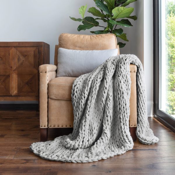 Chunky Knit Throw Blanket For Discount - Image 3