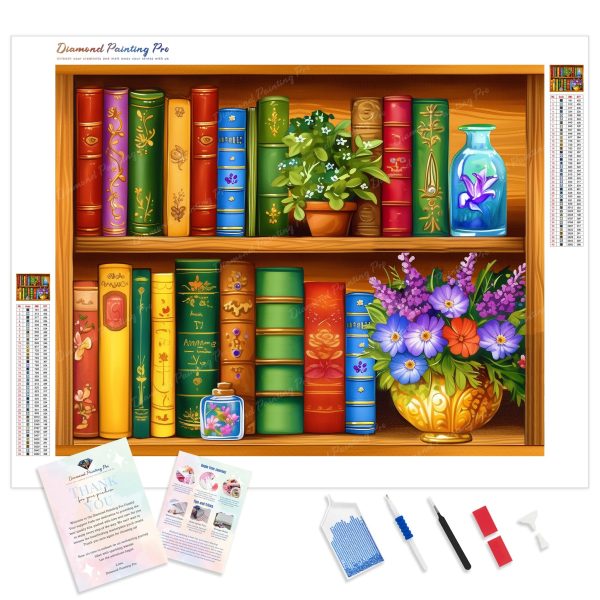 Books and Blooms | Diamond Painting Hot on Sale