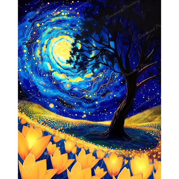 Galaxy Tulips | Diamond Painting For Sale - Image 2