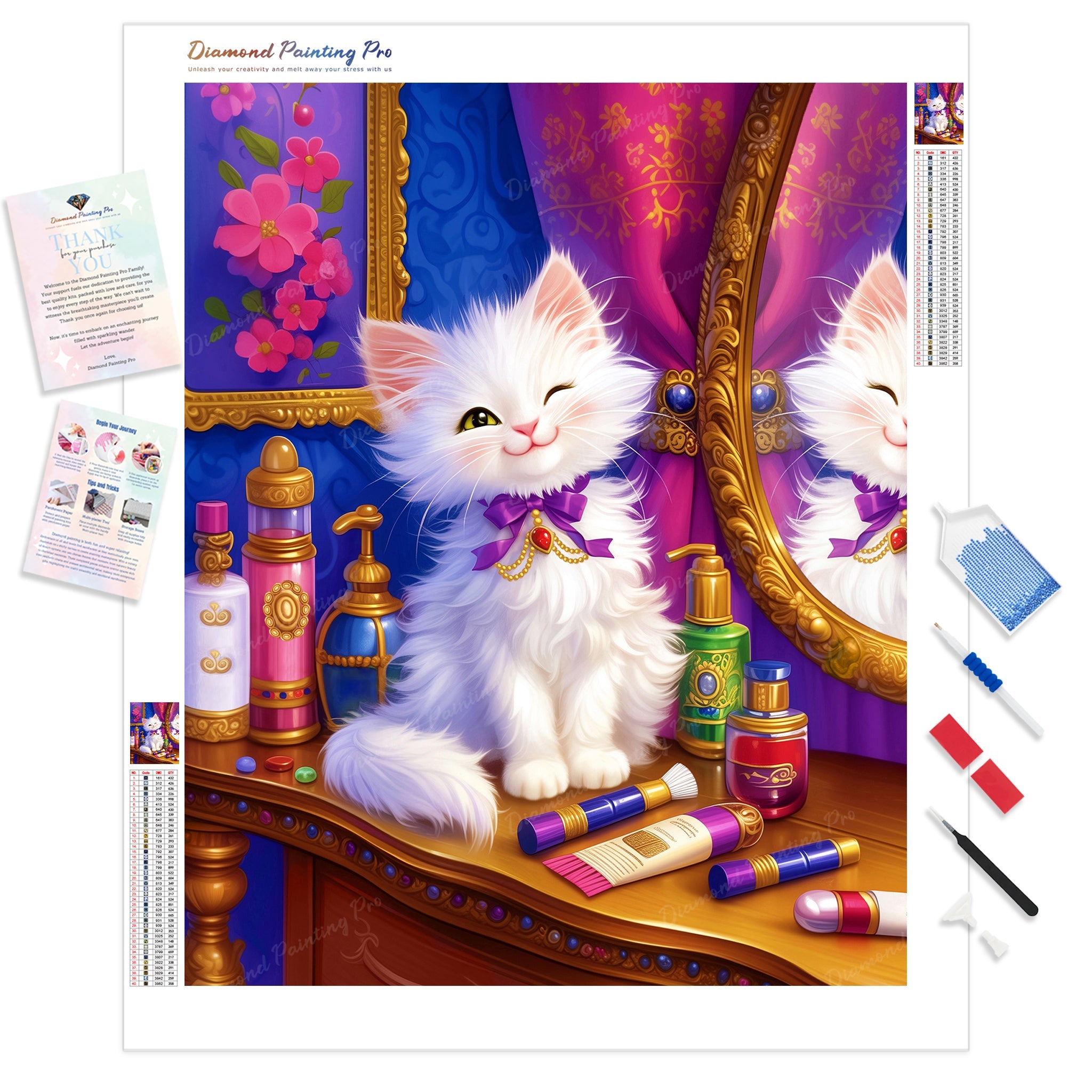 Purrfect Kitty Reflection | Diamond Painting For Discount