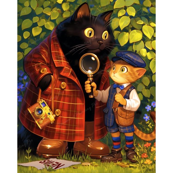 Detective Whiskers | Diamond Painting Online Sale - Image 2